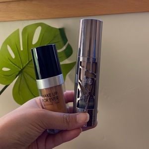 Two foundations, to warm for my complexion. 75% of product still in container